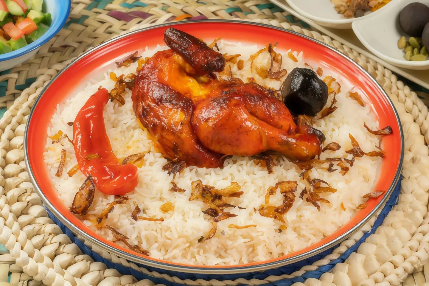 Shabi Rice With Chicken - Half A Chicken