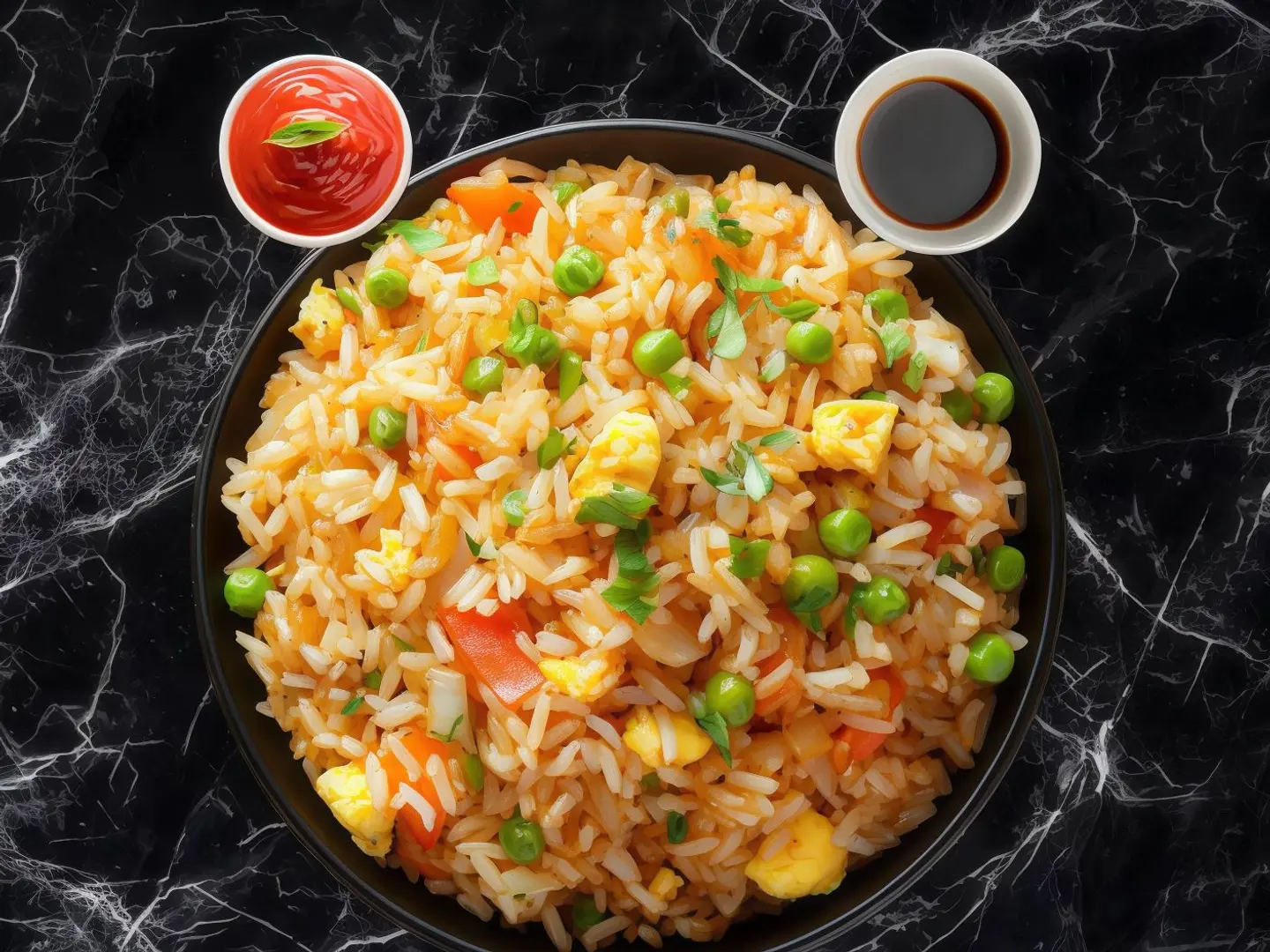 أرز مقلي بالبيض