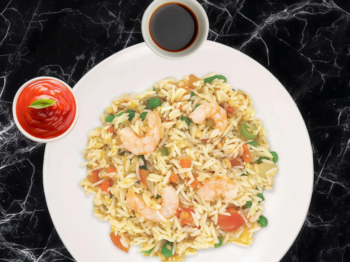 أرز مقلي بالروبيان