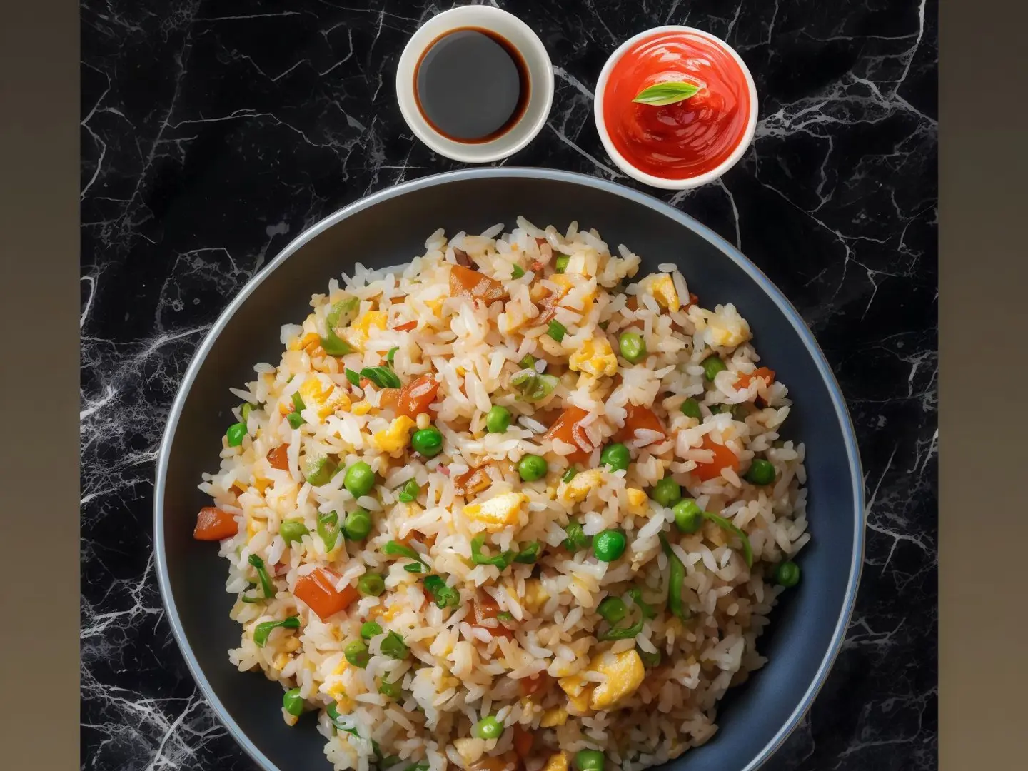 أرز مقلي مشكل