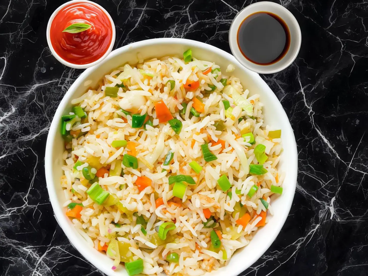 أرز مقلي بالخضار