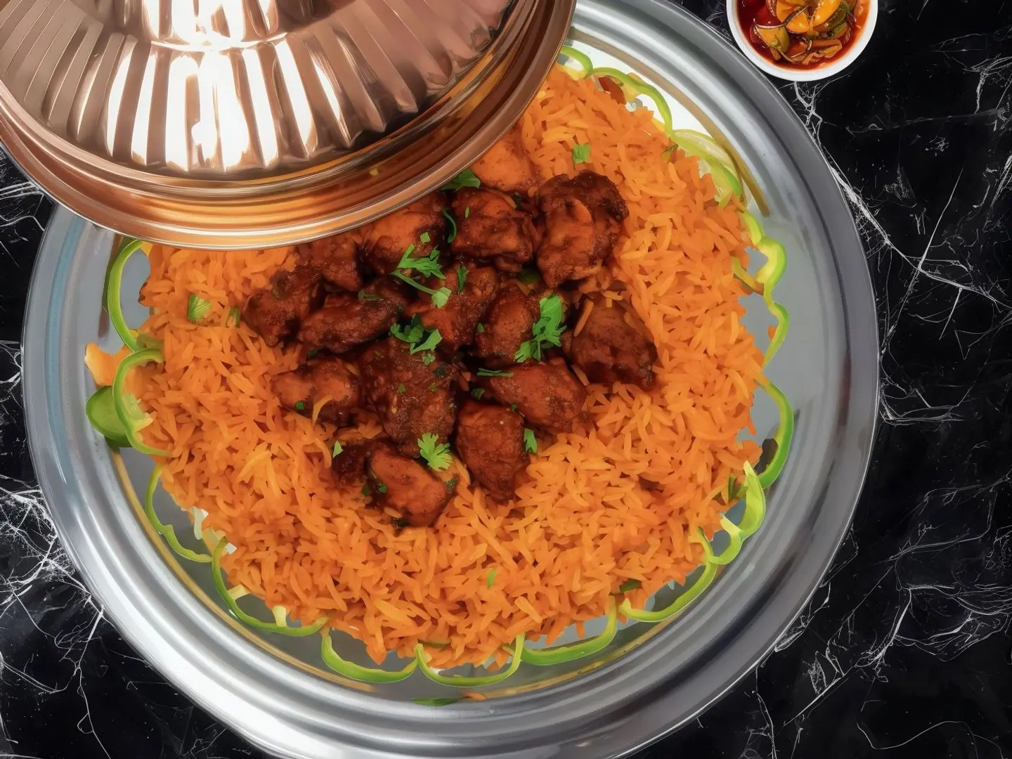 دجاج ٦٥ مع أرز