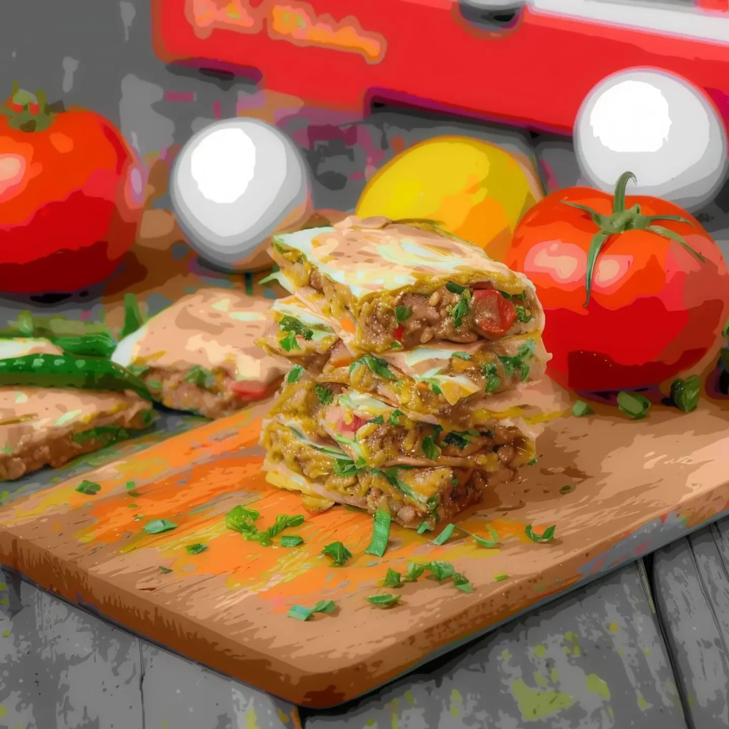 مطبق خضار لحم