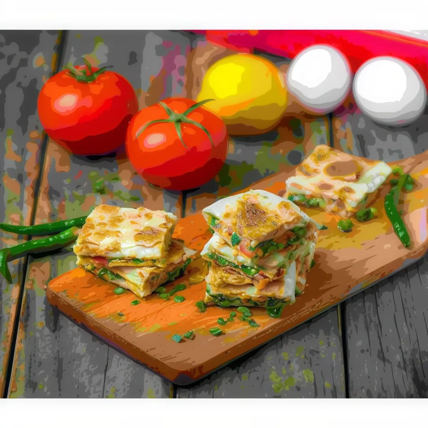 مطبق خضار دجاج