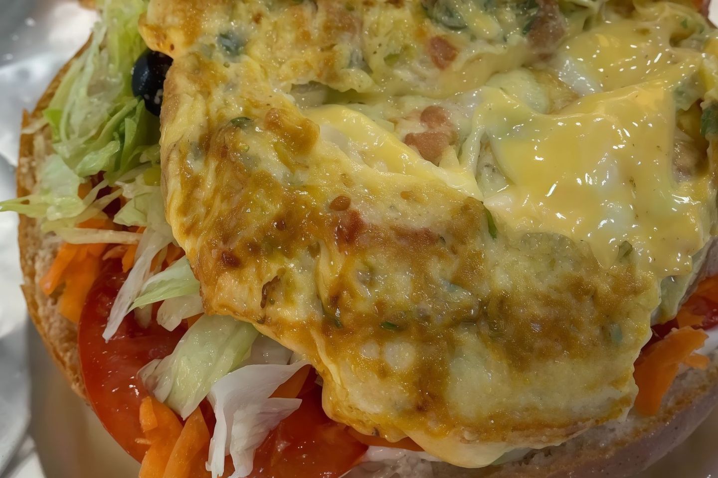 Vegetable Omelet Burger - Sandwich