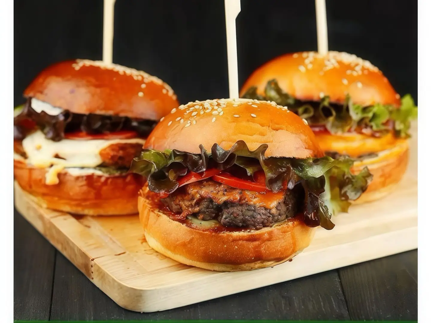 بوكس البرجر لحم ثلاث أنواع من برجر الحم مع البطاطس