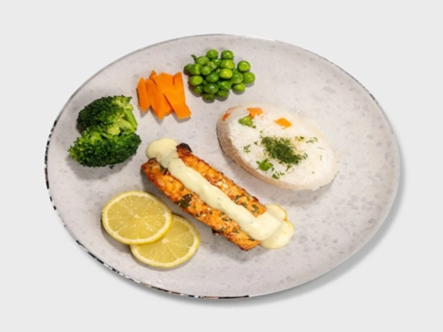 Grilled Salmon With Vegs & Rice