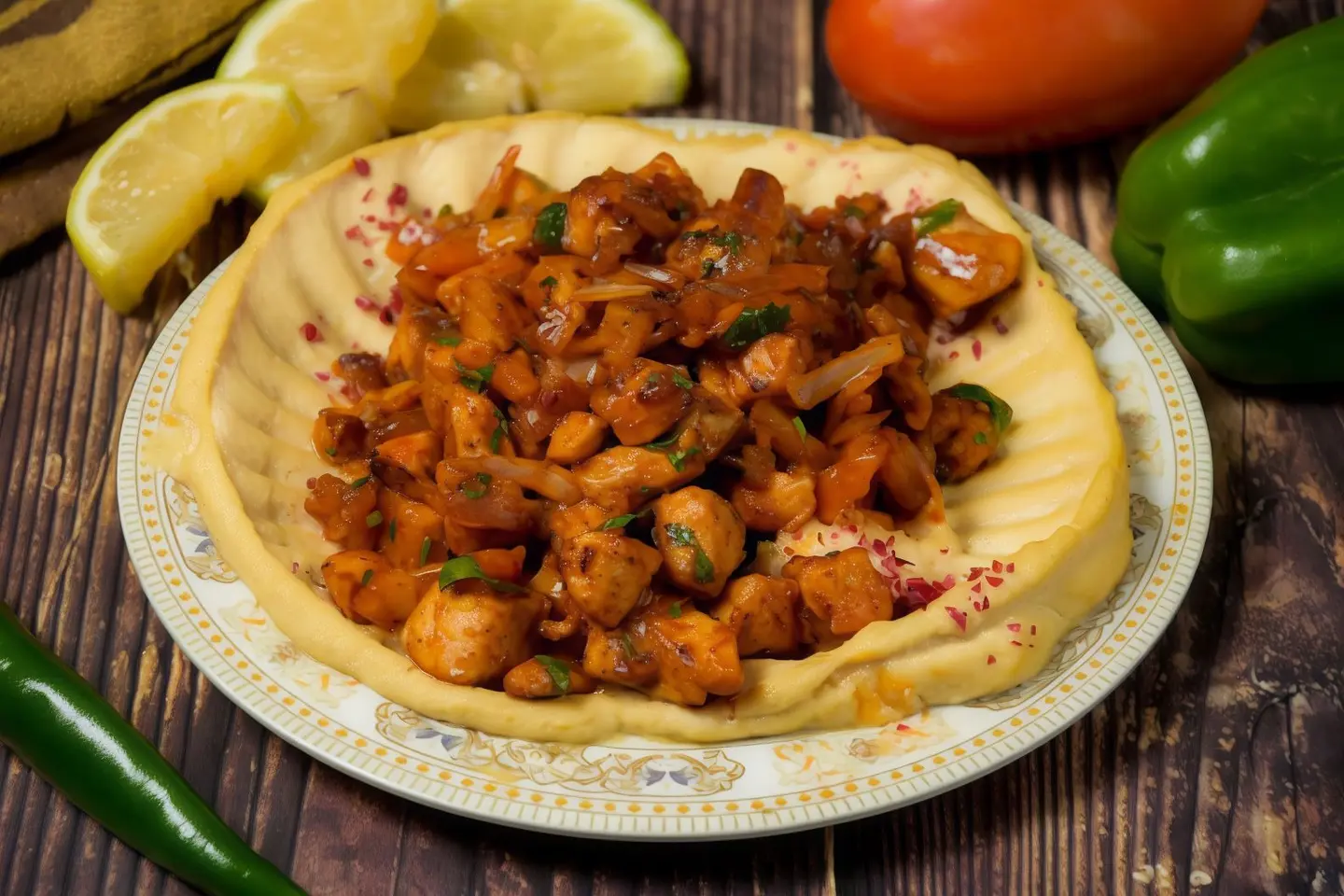 مقلقل دجاج بالحمص