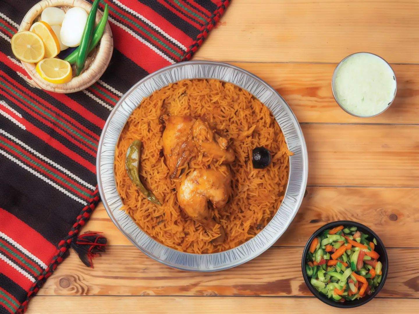 Half Madghot Chicken With Rice