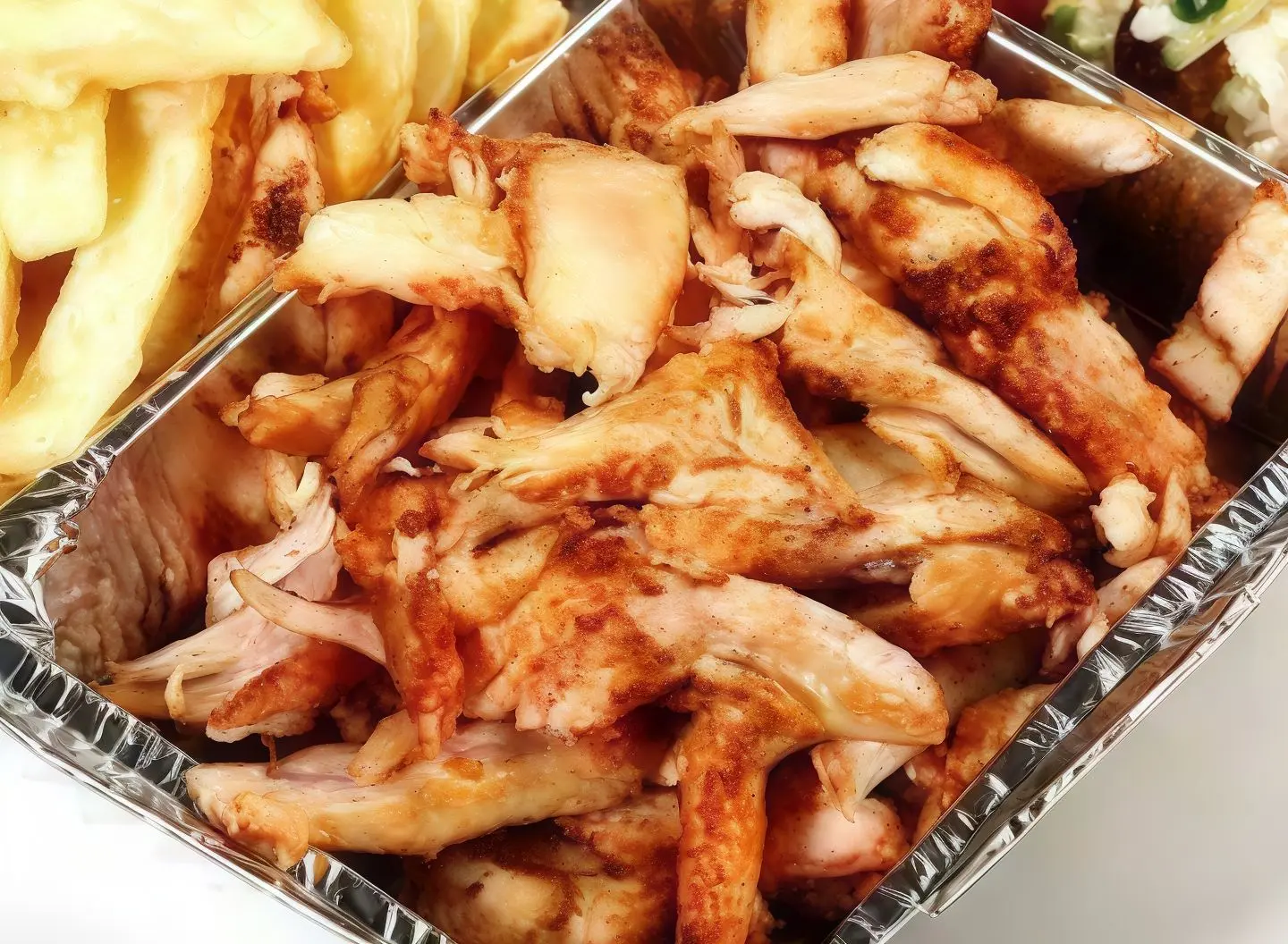 علبة شرائح شاورما دجاج