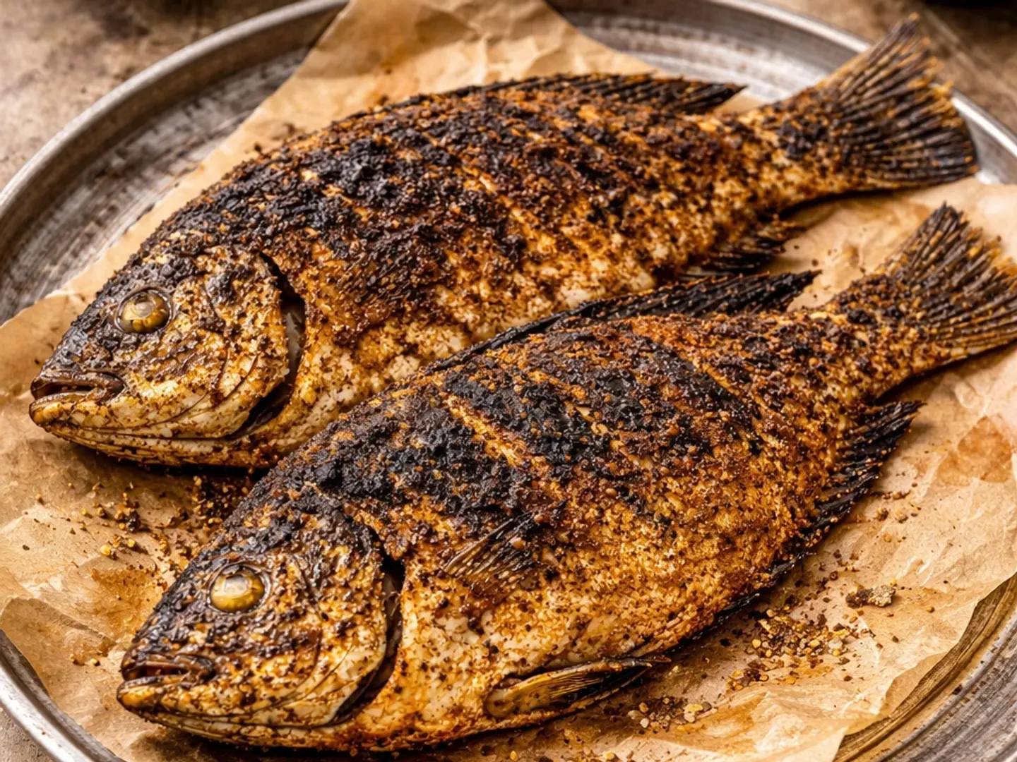 سمك بلطى مشوي