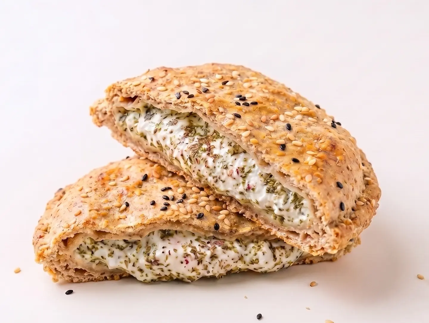 فطيرة اللبنة بالزعتر الصحية