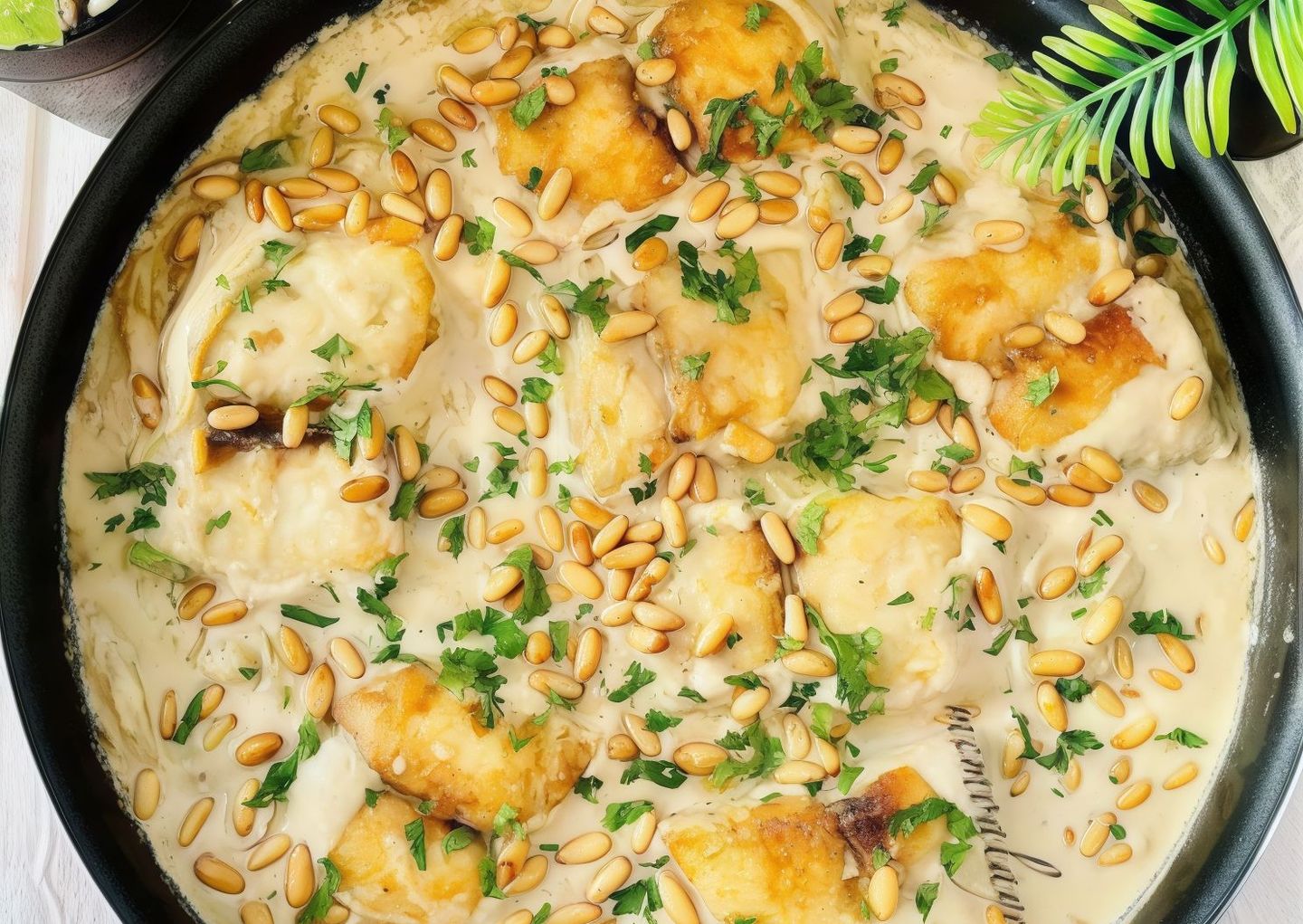 طاجن سمك بالطحينة