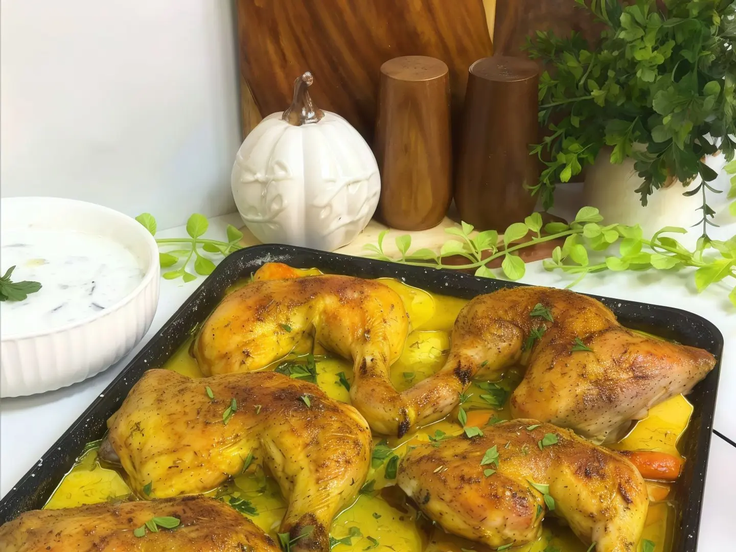 نصف دجاج محمر اوفرن