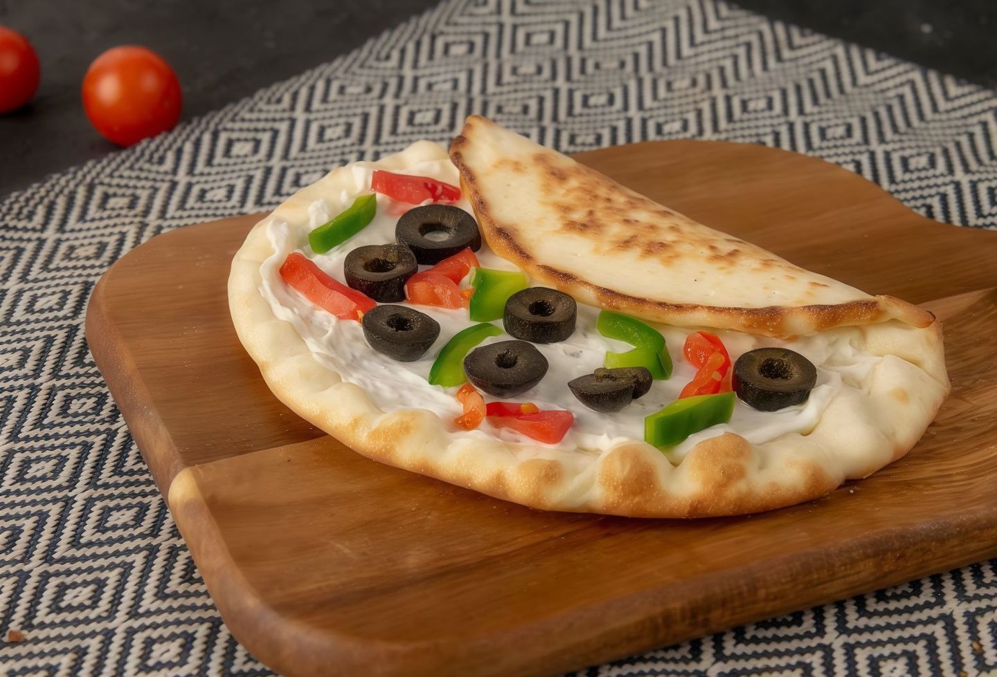 لبنة مع خضار