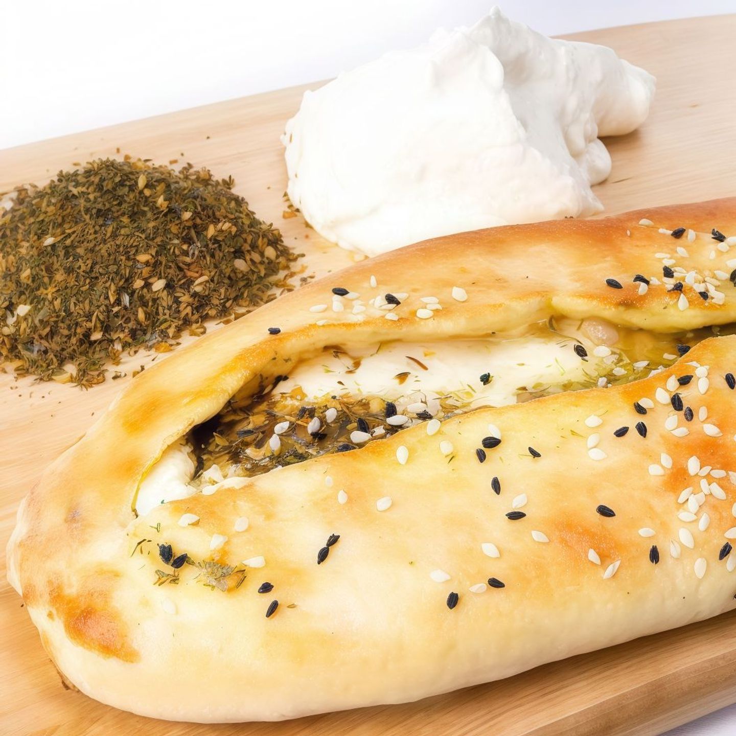 فطيرة لبنة بالزعتر
