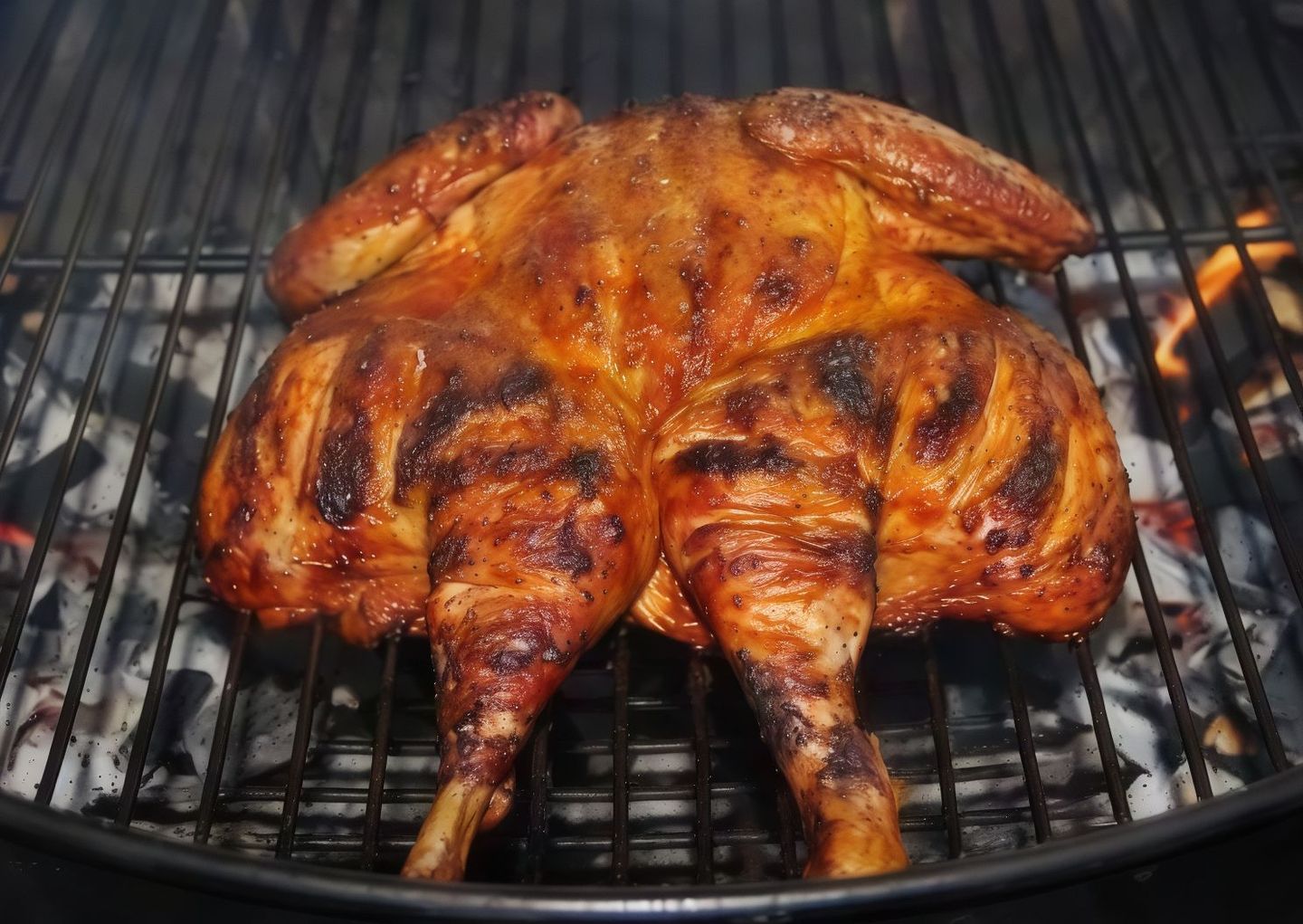 Whole Chicken On Charcoal