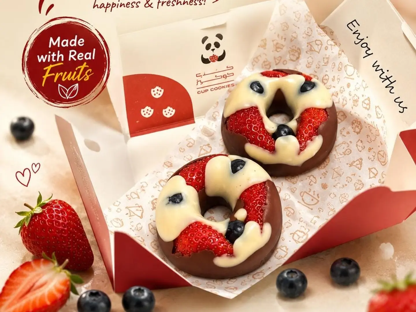 Friut Donuts 2pcs Box