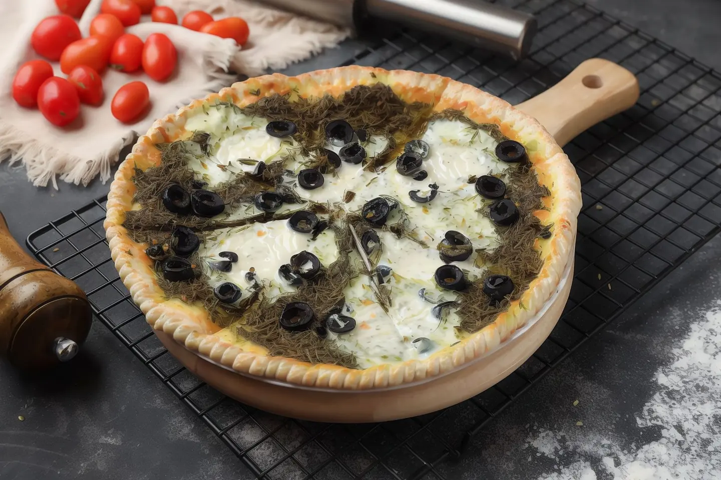 Cheese, Thyme, Olives