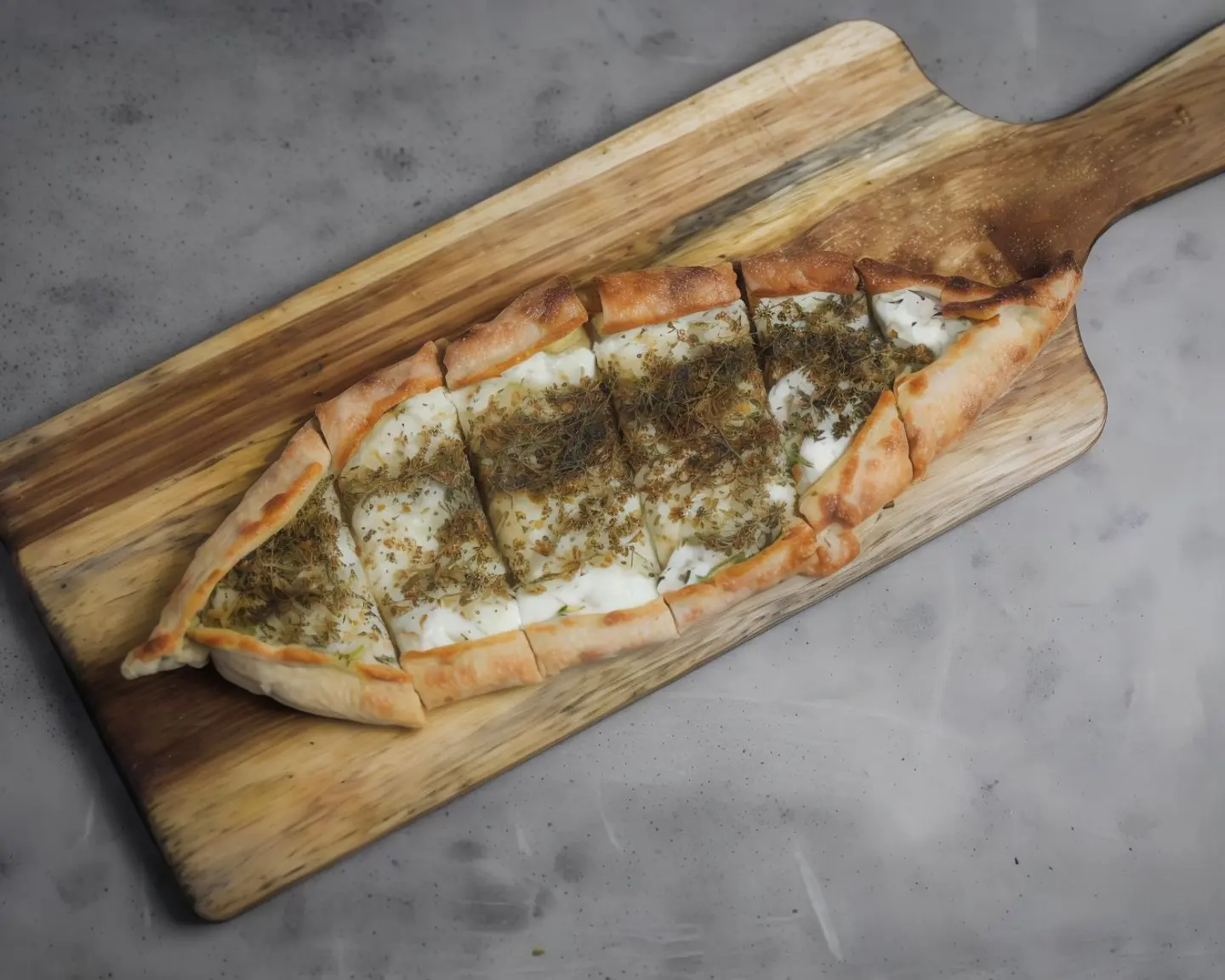 فطيرة لبنة و زعتر