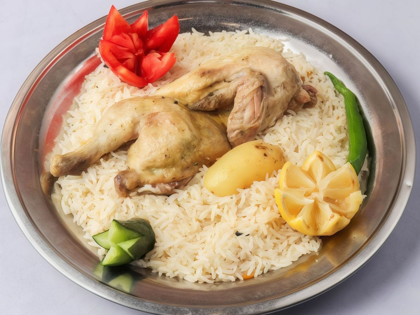 نصف حبة دجاج مدفون