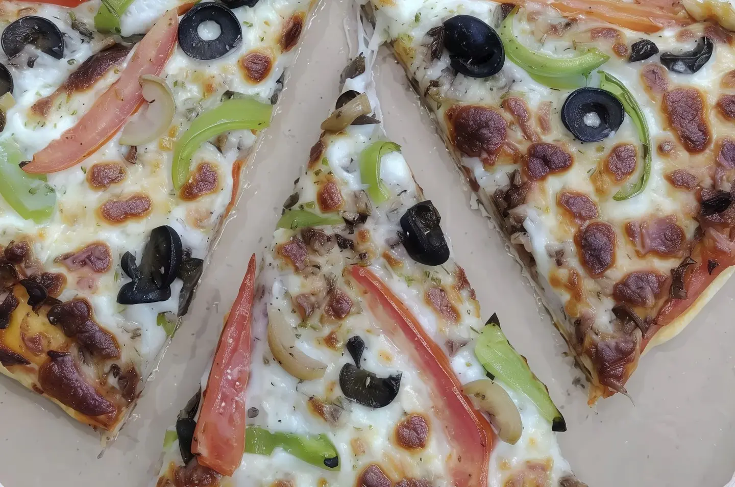Vegetable Pizza With Fresh Meat Large