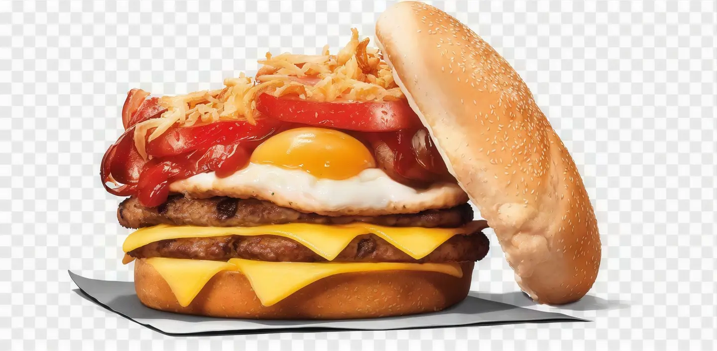 كنج برجر دجاج بالبيض