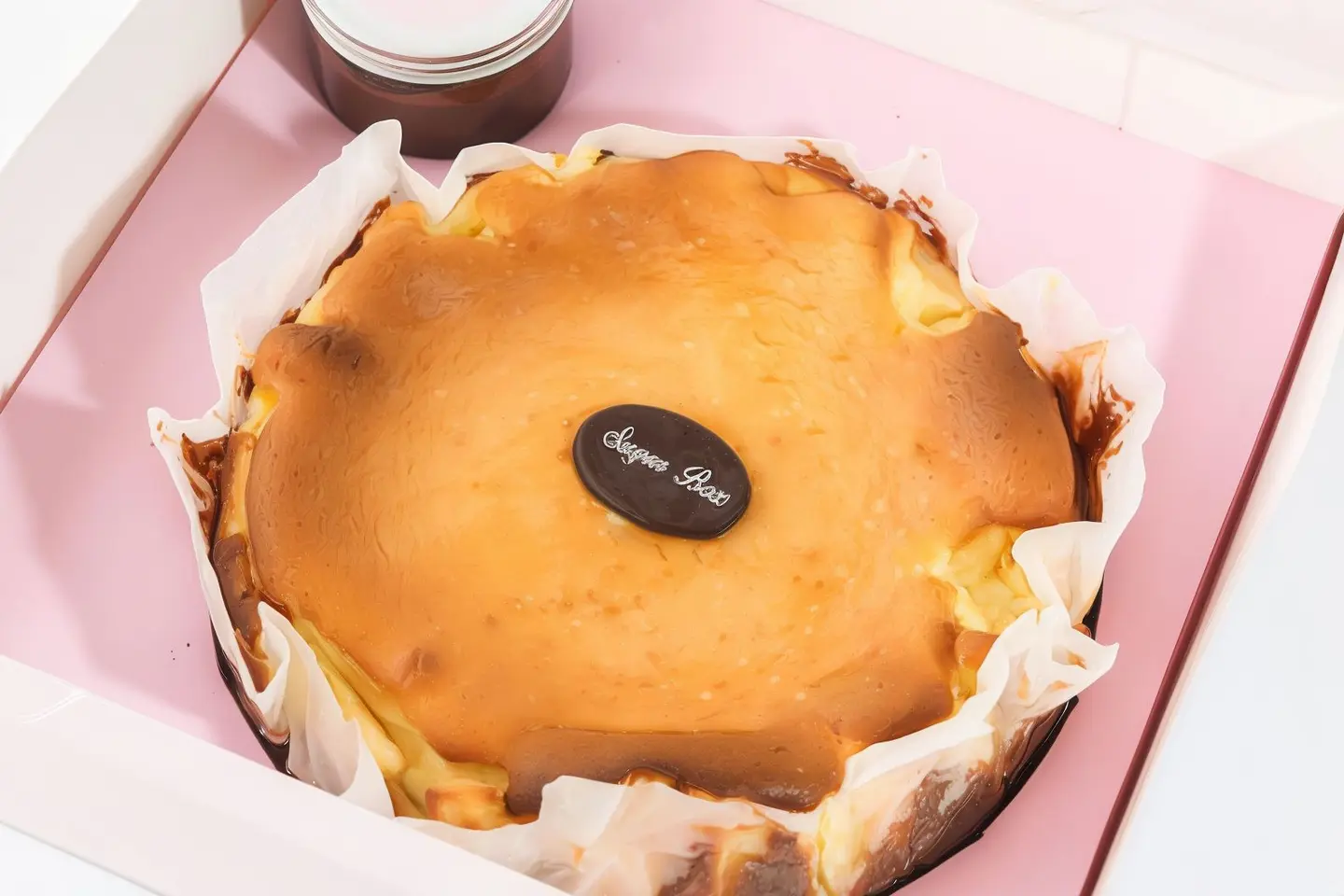 San Sebastian With Chocolate Sauce