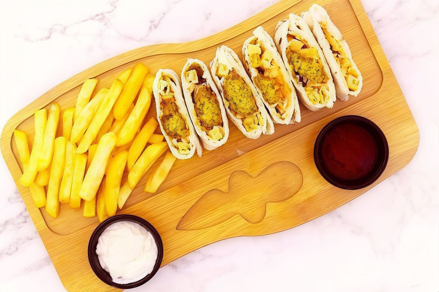 Arabic Falafel Plate With Potatoes - Large