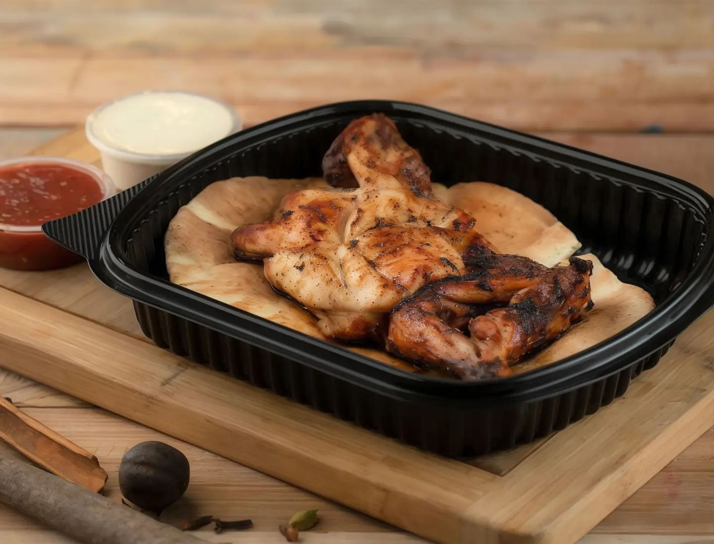 نص دجاج فحم سادة