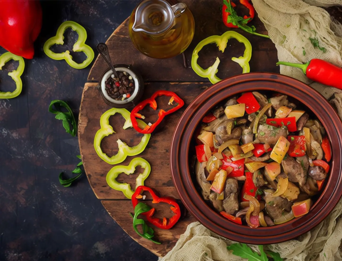 خضار مشكل باللحمة