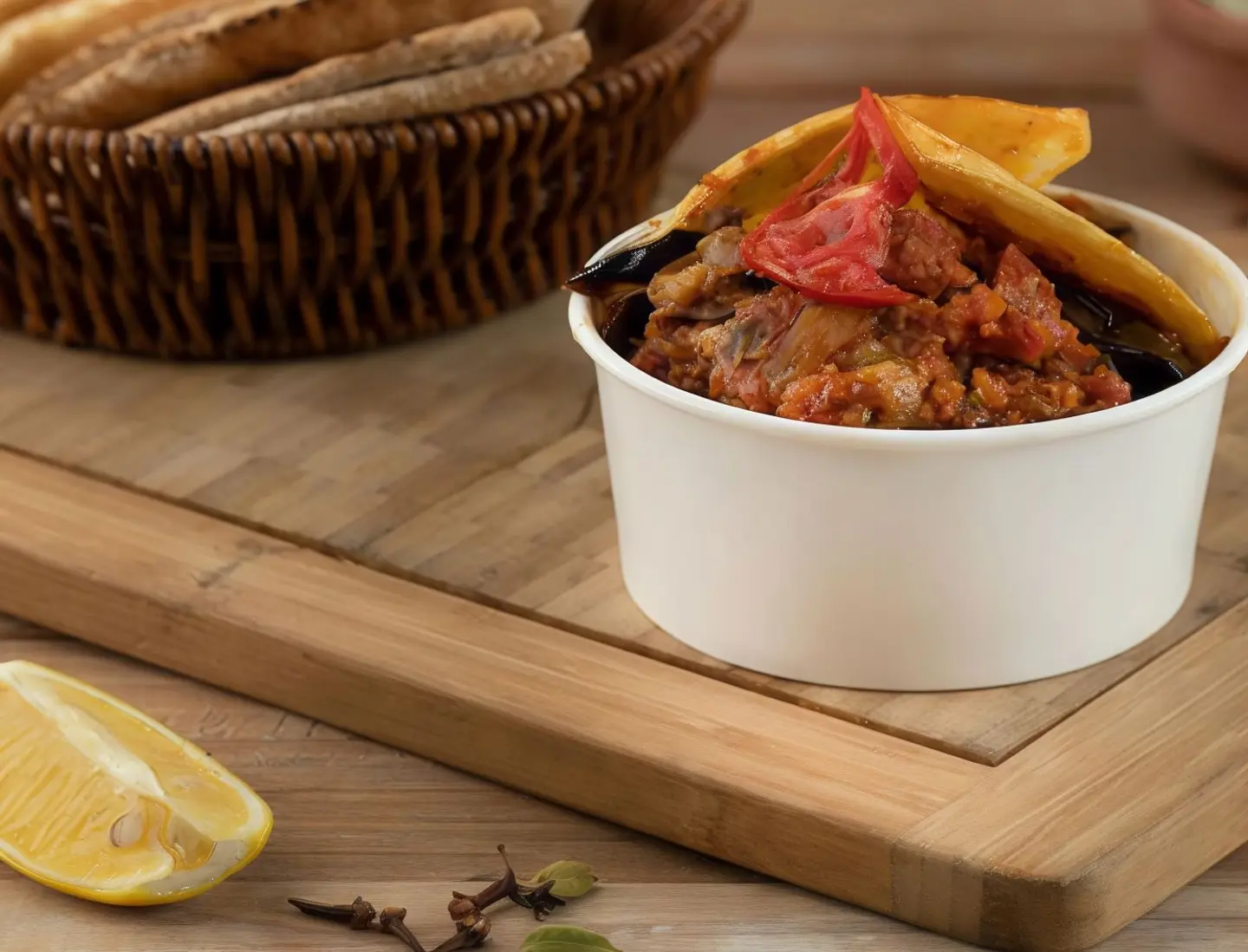 مسقعة باذنجان مع لحمه