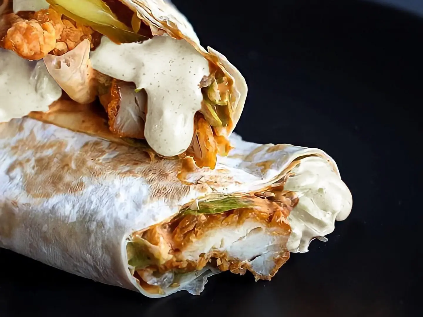 Chicken Strips Sandwich With Garlic Sauce