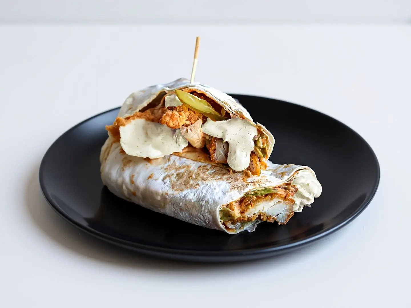 Chicken Strips Sandwich With Garlic Sauce