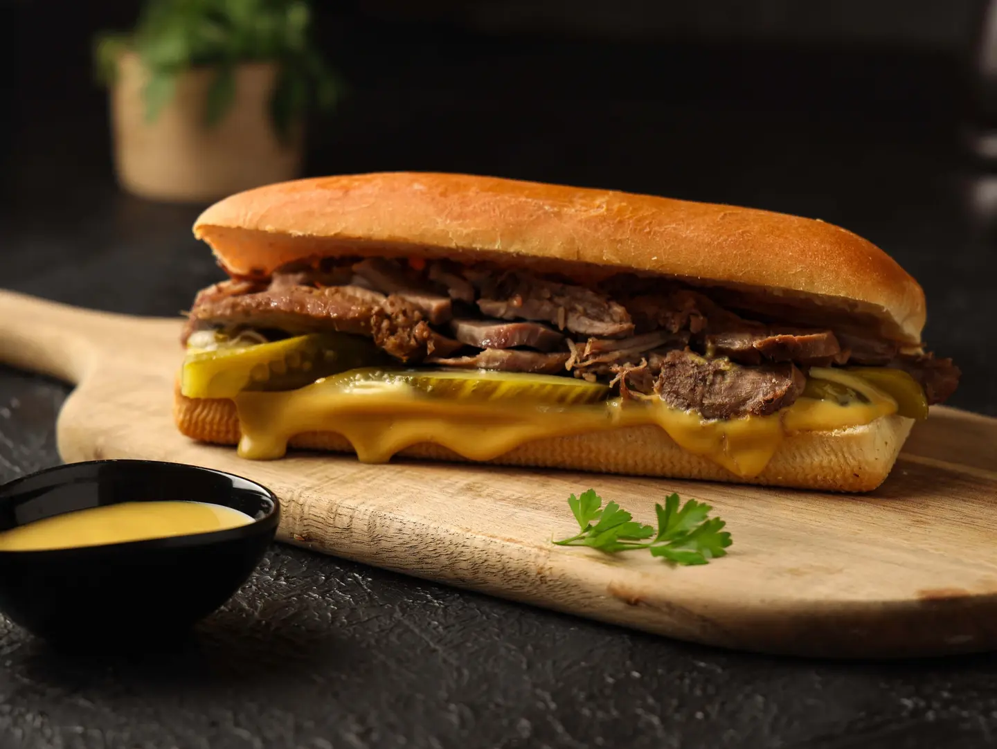 Lamb Sandwich With Our Special Honey Mustard Sauce
