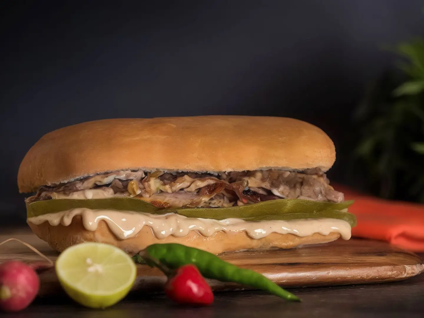 Lamb Sandwich With Tahina Sauce