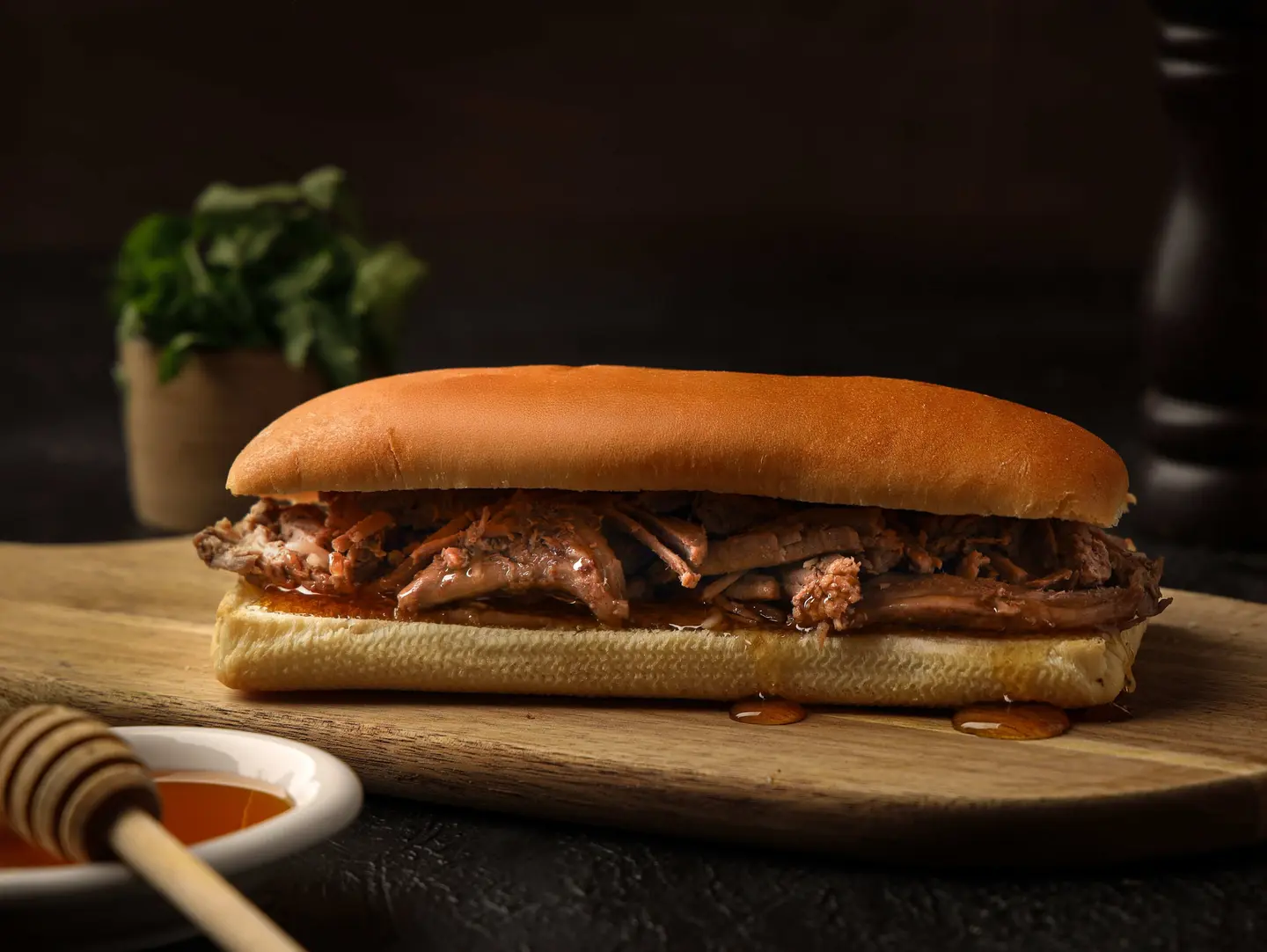 Lamb Sandwich With Pure Honey