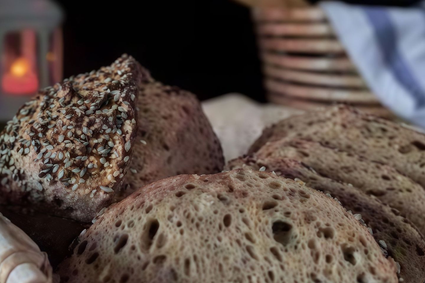 Brown Sourdough Bread With Grains