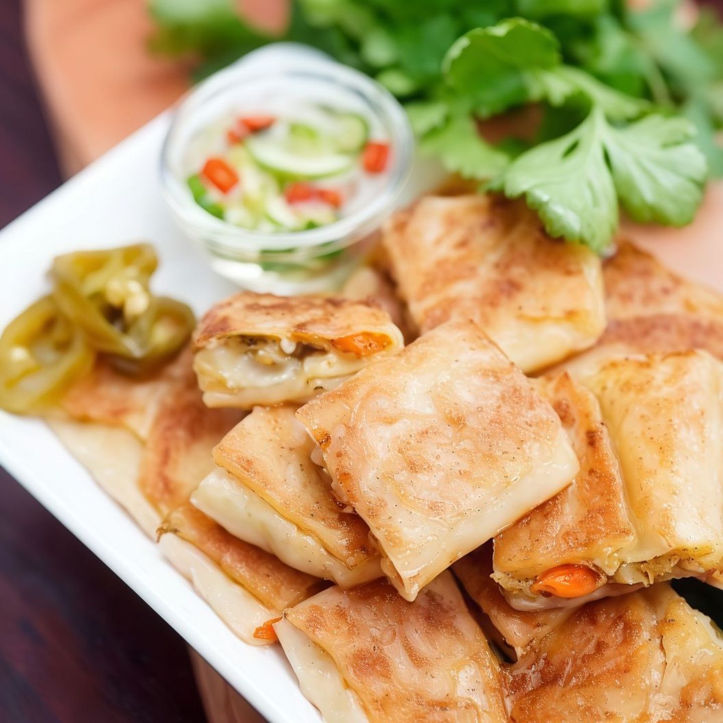 مطبق مالح مع جبنة سائلة