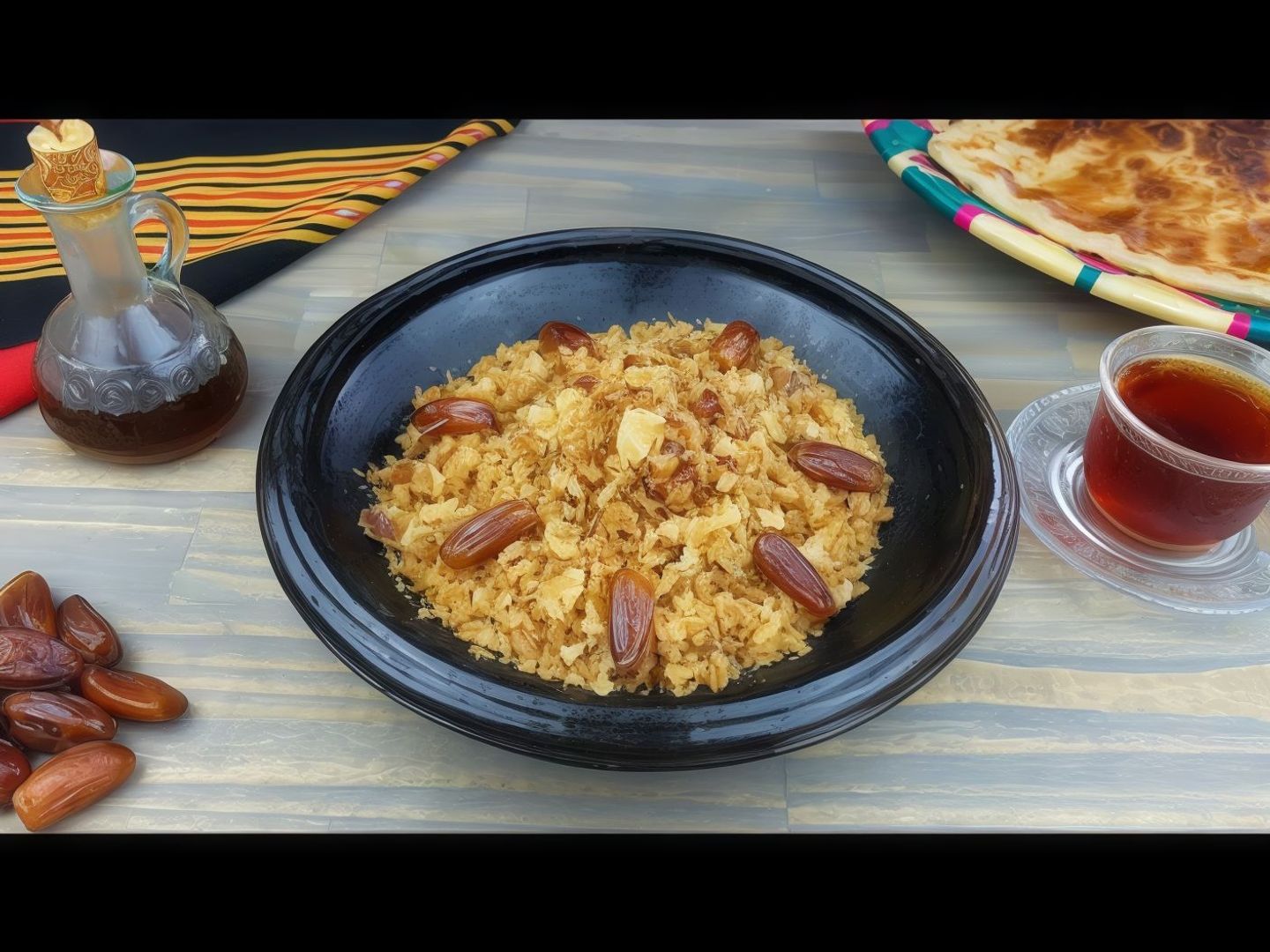 فتة فطير حليب مع سمن