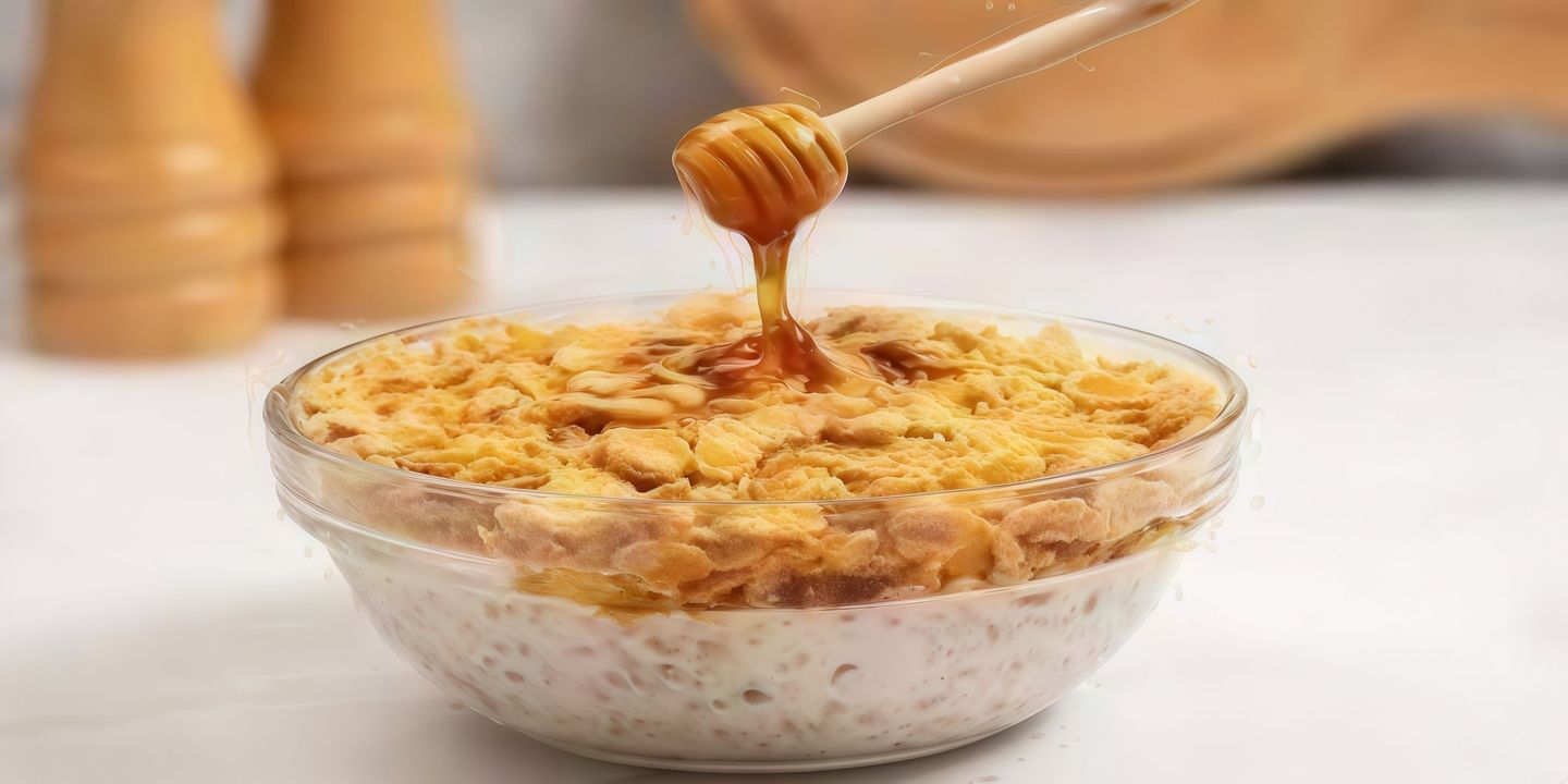 معصوب قشطة مع حليب