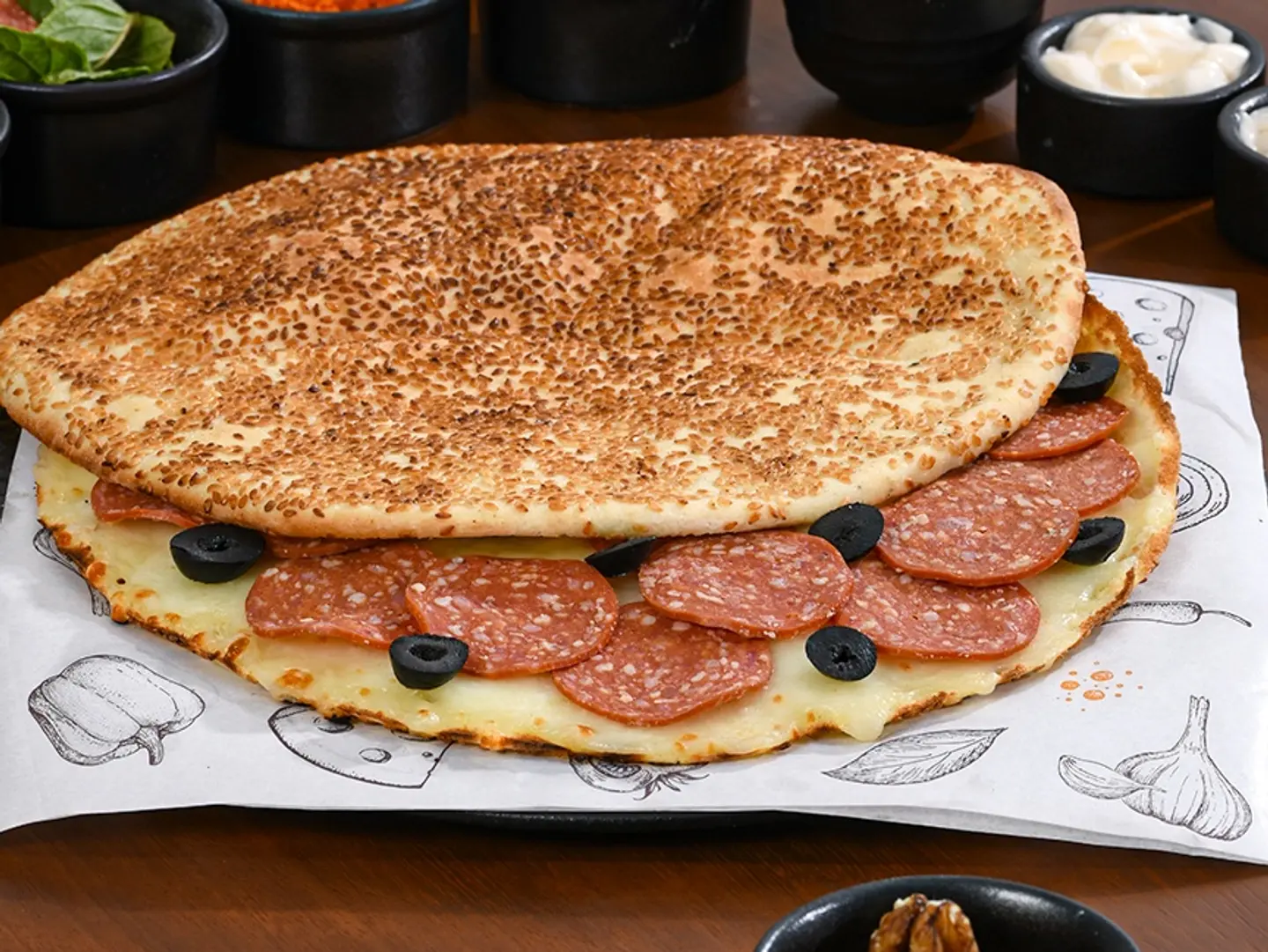 Cheese With Pepperoni Kaakeh