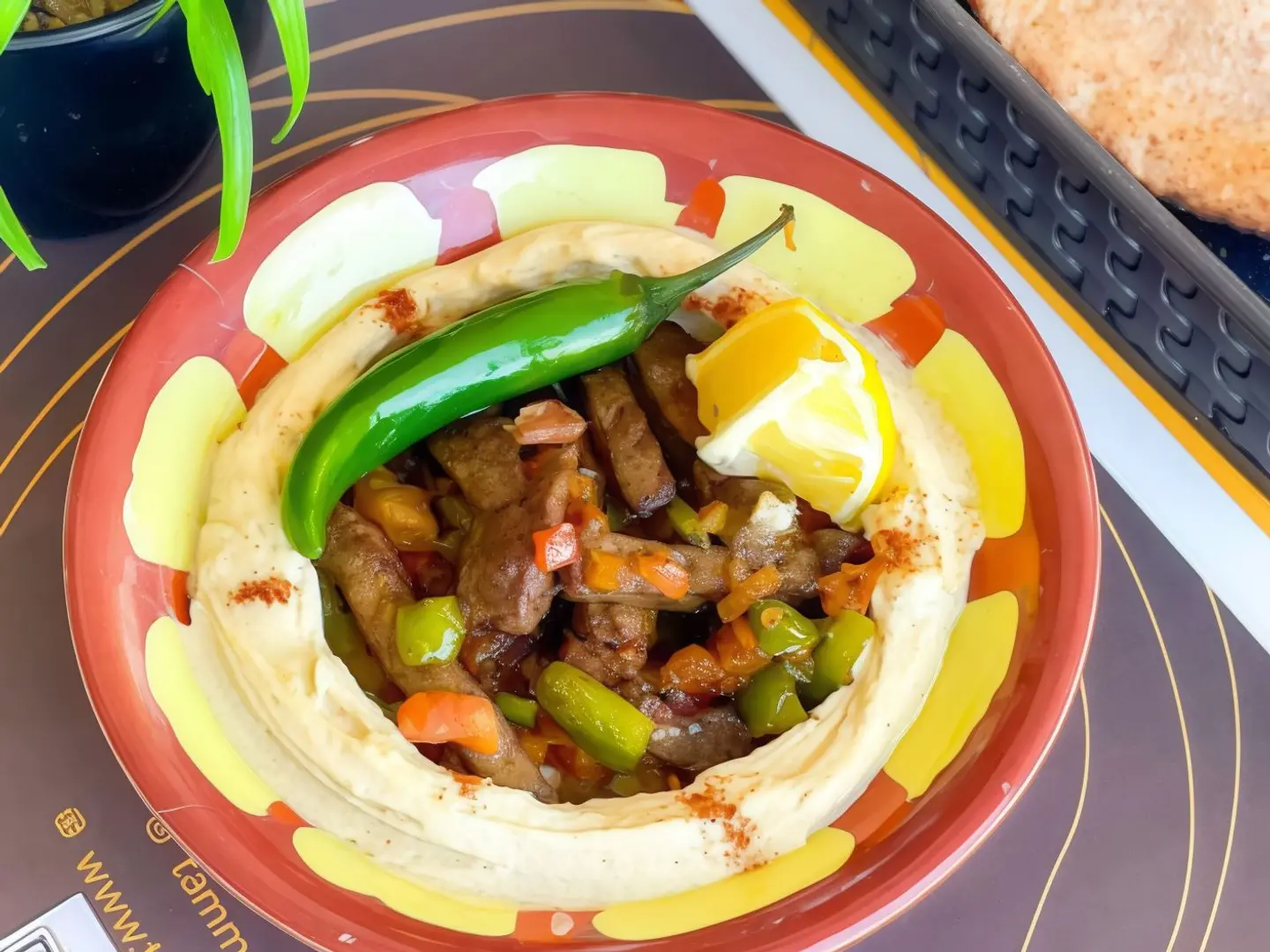 كبدة مع الحمص