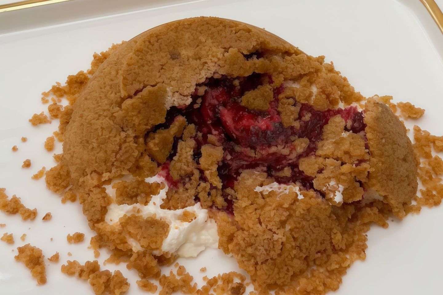 Upside Down Raspberry Cheesecake