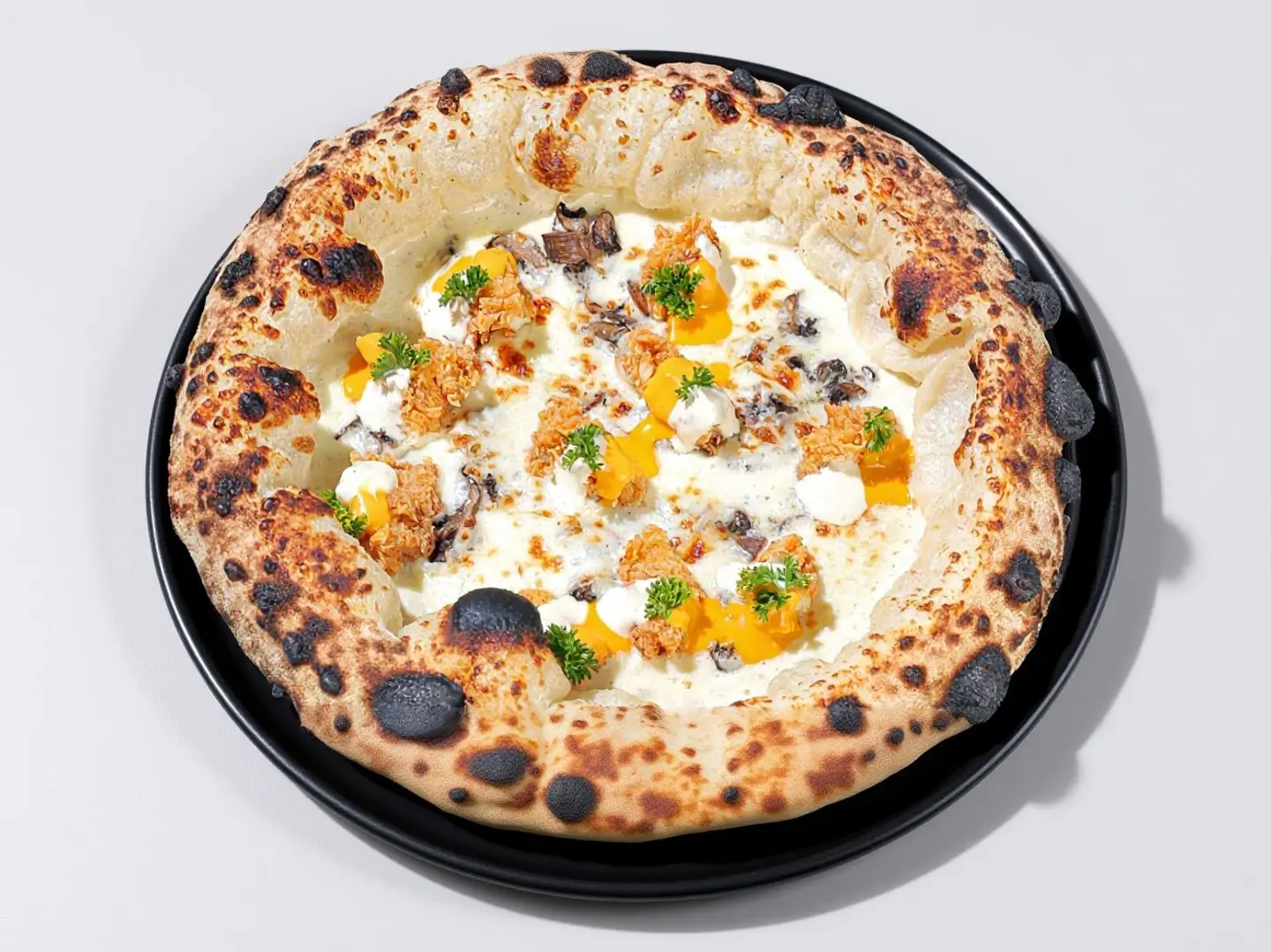 Crispy Chicken Alfredo Pizza