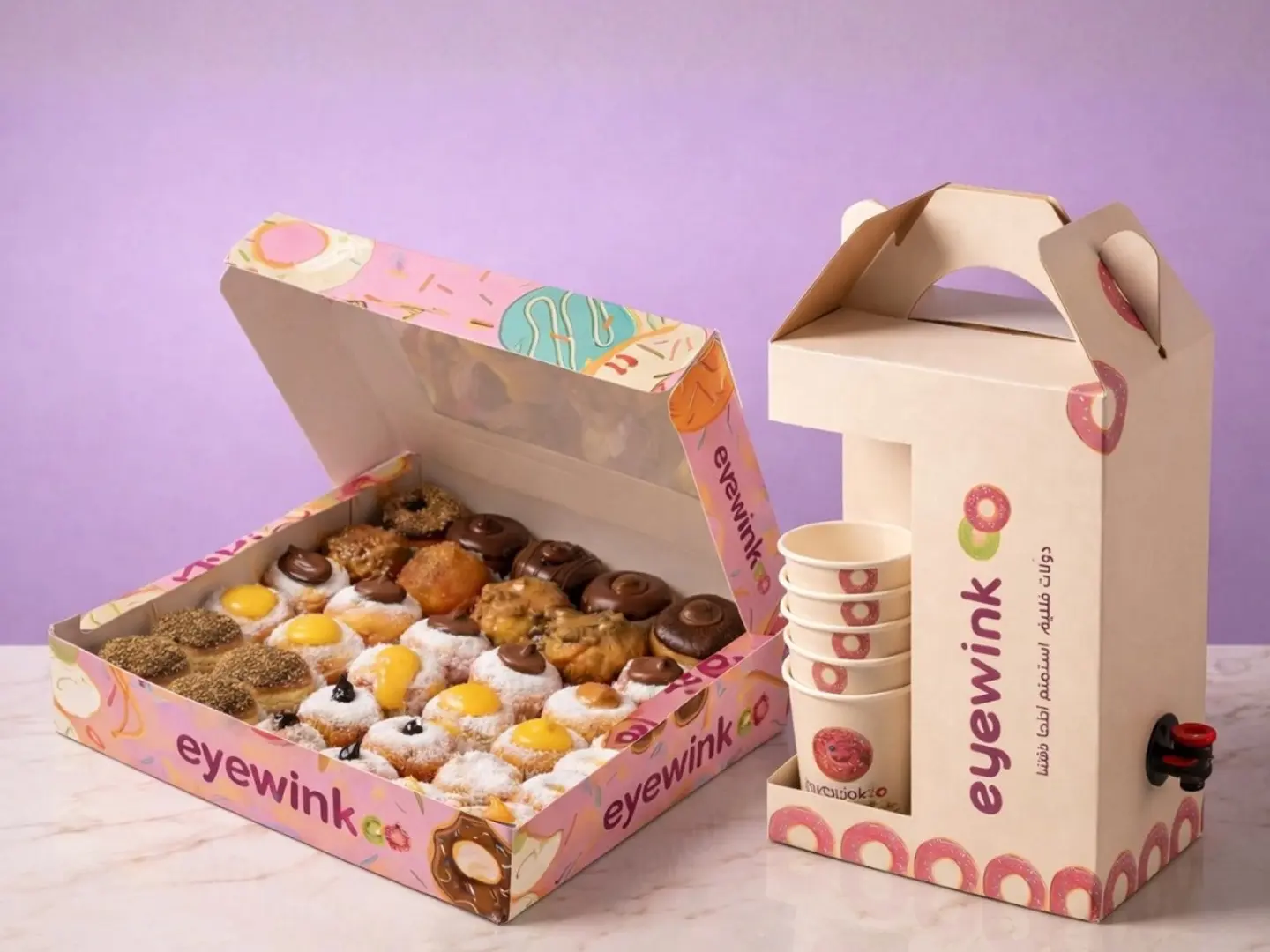 صندوق وينكي سينجشر بايتس مع صندوق قهوة مختصة