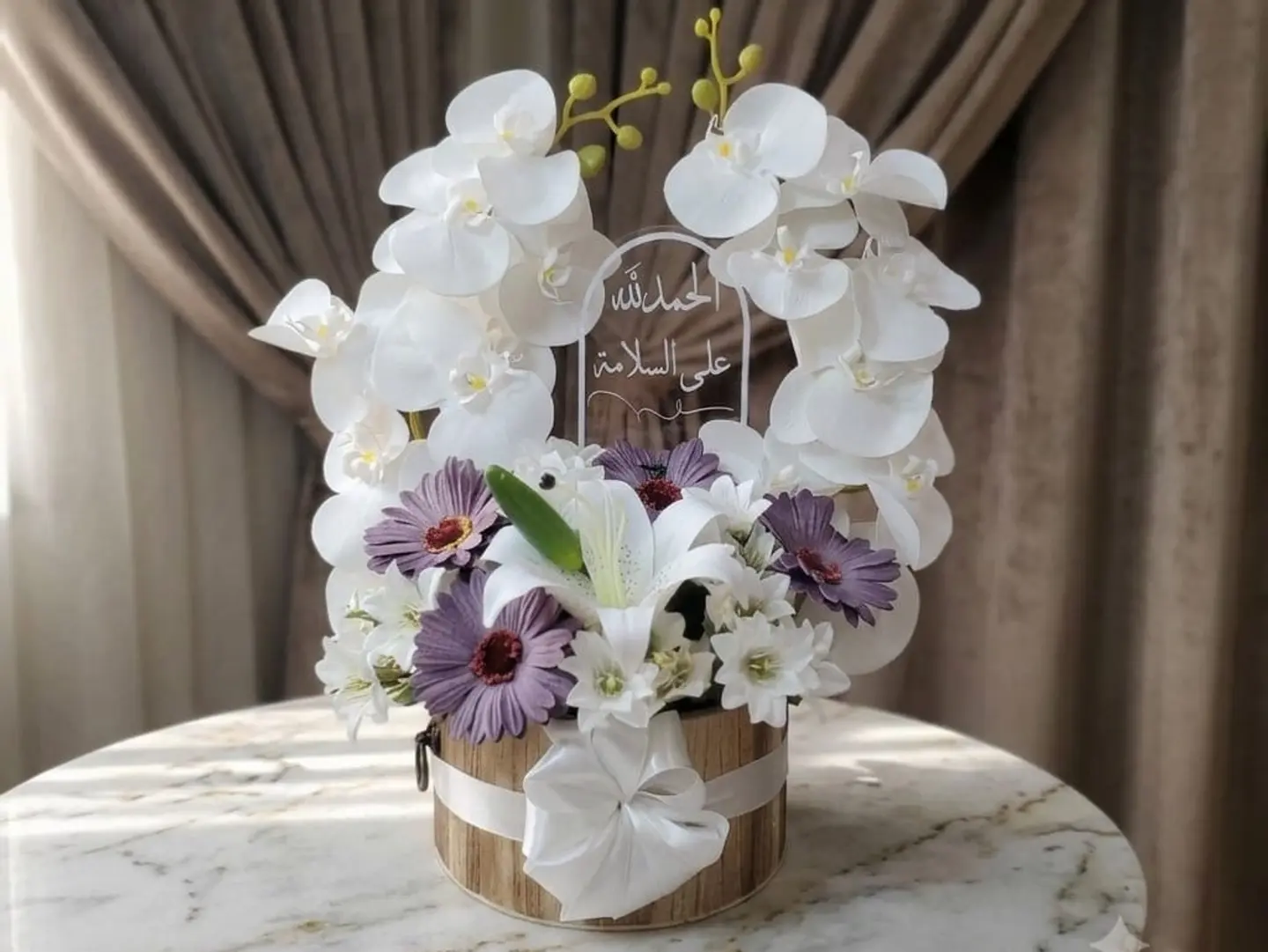 Stand Wood Artifcal Flower 03