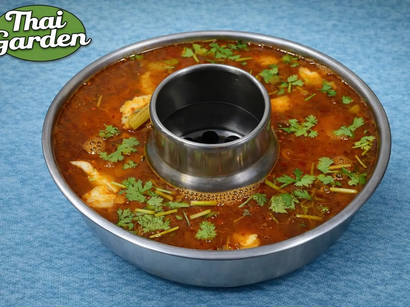 Tom Yum With Chicken In The Middle