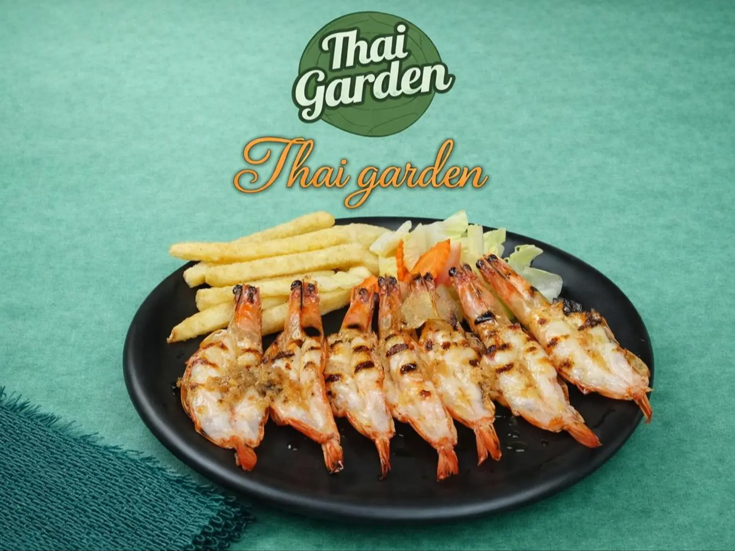 Grilled Shrimp With French Fries