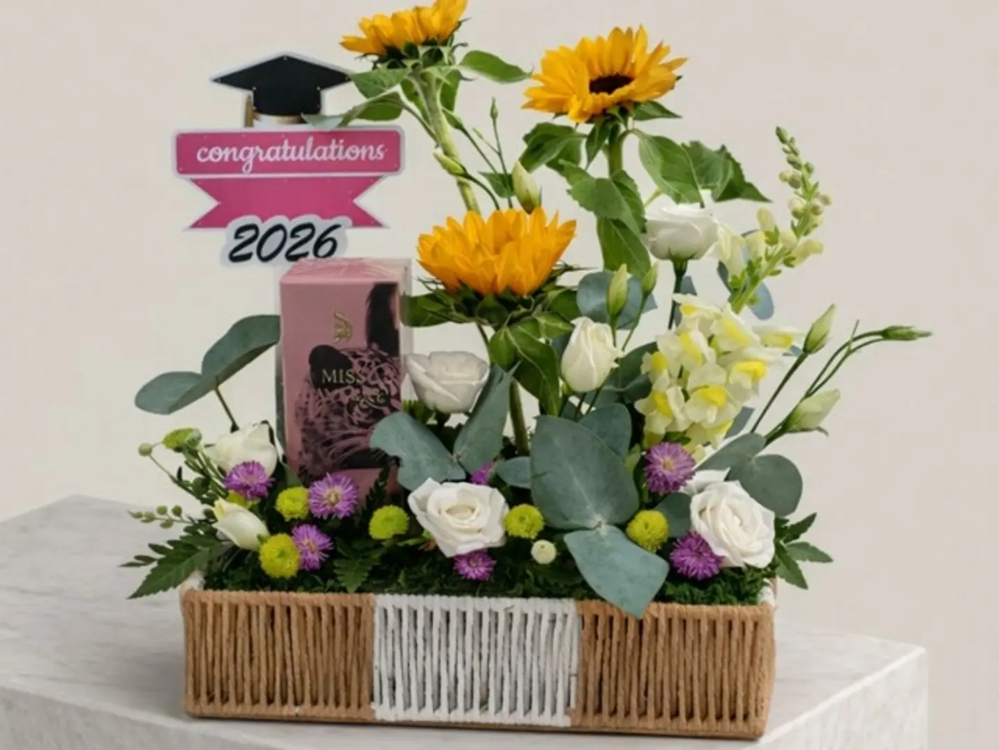 Graduation Arrangement With Laverne Perfume
